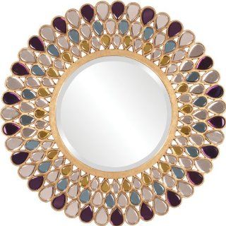 Howard Elliott Collection 11111 Grace Round Mirror, 40 Inch   Wall Mounted Mirrors