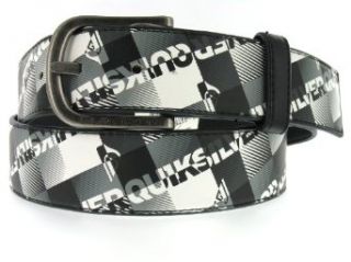 Quiksilver Men's Black & White Plaid Smooth Antiqued Radius Top Buckle Casual Belt, Size L at  Mens Clothing store Apparel Belts