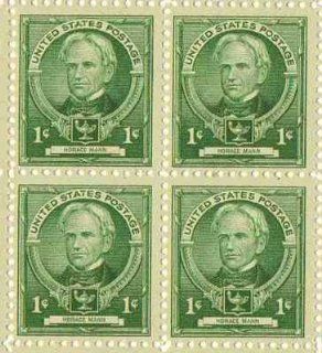 Horace Mann Set of 4 x 1 Cent US Postage Stamps NEW Scot 869 