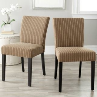 Safavieh Mavis Tan and Cream Stripe Dining Chairs   Set of 2   Dining Chairs