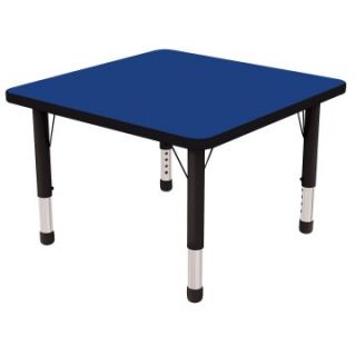 ECR4KIDS 30 x 30 in. Black Band Square Adjustable Activity Table   Chunky   Daycare Tables & Chairs