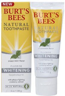 Toothpaste   Whitening with Fluoride Burt's Bees 4 oz Paste  Burt S Whitening Toothpaste  Beauty