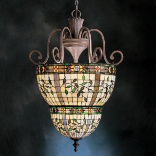 Kichler Art Glass Creations 6 Light Foyer Lantern   Tiffany Ceiling Lighting