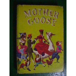 #871 MOTHER GOOSE Oversized Linen Book 1940Whitman PublisherColor Illstrated By Ruth E. Newton.RARE Color Cover Little Baker Boy in White Hat & Apron Working at Red Table with Blue Bowl. Rhymes Include Pat A Cake Bakers Man, Little BO  Illstrated By