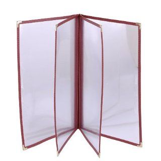 20 8.5x14" Menu Cover 4 Page 8 View Reinforce Corner Stitch Restaurant Cafe Book  Office Memo Holders 