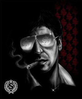 Brand New Al Pacino Scarface Cigar Plush Mink Blanket Queen Size (79" x 95")   Bed Blankets