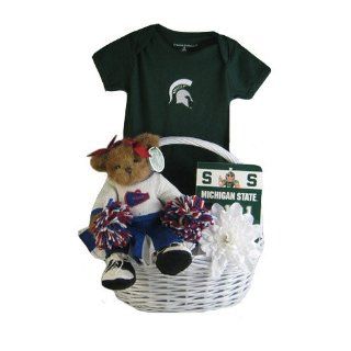 Michigan State Spartans Baby Girl Gift Basket ***TOUCHDOWN  Baby