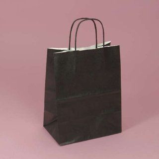 Small Black Shopping Bags (Matte)  8 3/8in. x 5 1/2in. x 3 1/4in.   10/Pack 