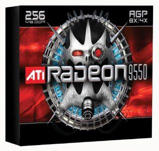 ATI 100 437105 Radeon 9550 256MB 128 bit DDR AGP Video Card Electronics