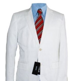Hugo Boss Men`s Suits White Cotton Two Button Flat Front Slim Fit James / Sharp2 at  Mens Clothing store Business Suit Pants Sets