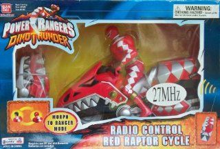 Power Rangers Dino Thunder Radio Control Red Raptor Cycle Toys & Games