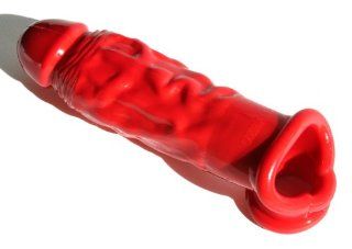 Dude Cock Sheath   Cock Extender by Oxballs (Red) Health & Personal Care