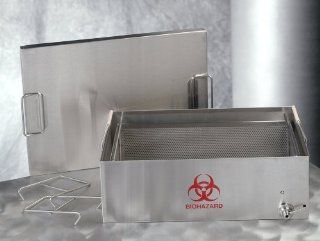 Medline Surgical Instrument Transport Containers Lid and a Biohazard Label Health & Personal Care