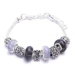 Owl Charm Bracelet Girls Pandora Style Snake Charm Bracelets Jewelry