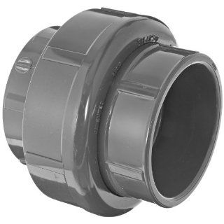 Spears 857 Series PVC Pipe Fitting, Union with Viton O Ring, Schedule 80, 4" Socket Industrial Pipe Fittings