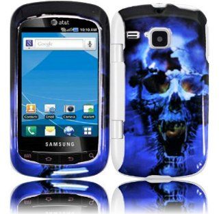 Blue Skull Hard Case Cover for Samsung Doubletime i857 Cell Phones & Accessories