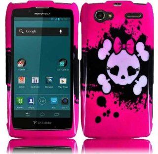Pink Skull Hard Cover Case for Motorola Electrify 2 XT881 Cell Phones & Accessories