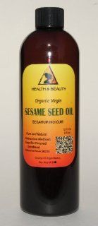 Sesame Oil Unrefined Organic Carrier Expeller Pressed Pure 24 oz  Body Oils  Beauty