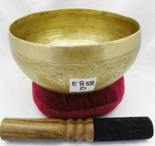 E858 6" Energetic Sacral 'D' Chakra Healing Tibetan Singing Bowl Made in Nepal 