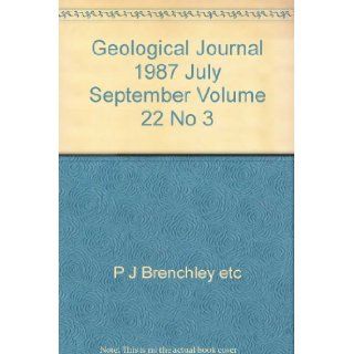 Geological Journal 1987 July September Volume 22 No 3 P J Brenchley etc Books