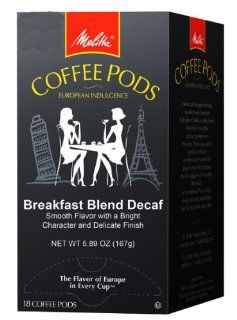 Melitta Coffee Pods, Breakfast Blend Decaf, Light Roast, 18 Count (Pack of 4)  Senseo Decaf Coffee Pods  Grocery & Gourmet Food