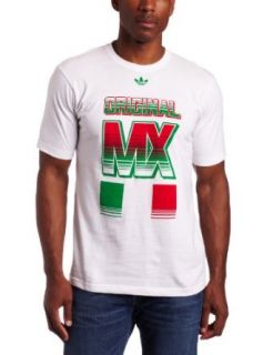adidas Men's Mexico Tee (White, Collegred/ Small) Clothing