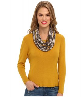 NIC+ZOE Scarf Top Womens Long Sleeve Pullover (Yellow)