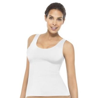 ASSETS By Sara Blakely A Spanx Brand Womens Scoop Neck Tank 1643   White XXL