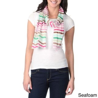 Identity By Magid Womens Multicolor Stripes Lightweight Scarf