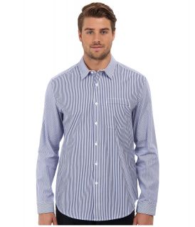 Elie Tahari Steve Shirt Mens Long Sleeve Button Up (Blue)