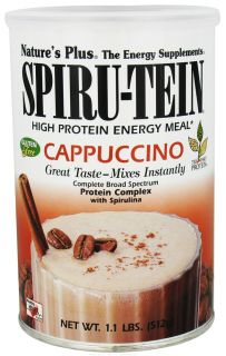 Natures Plus   Spiru Tein High Protein Energy Meal Cappuccino   1.1 lbs.