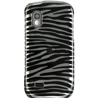 New SnapOn Phone Cover for Samsung Solstice SGH A887 AT&T Silver Zebra Protector Case Cell Phones & Accessories