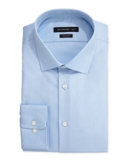 Long Sleeve Textured Solid Shirt, Blue Dawn