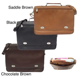 Piel Leather Business Flap Briefcase