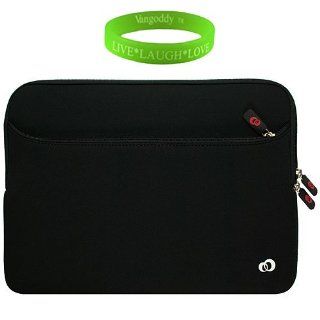 Black Neoprene Sleeve Case with Pockets for Toshiba Satellite 15.6 Inch LED Laptop (L755 S5271 , P755 S5274 , C655D S5134 , C655D S5230 , P755 S5270) + VanGoddy Live LaughLove Wristband Computers & Accessories