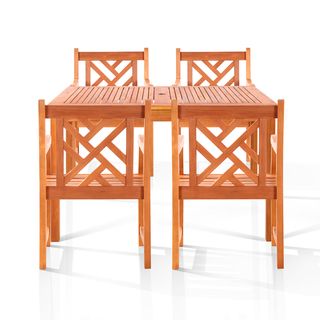 Vifah Verndale 5 piece Oil Rubbed Outdoor Dining Set Tan Size 5 Piece Sets