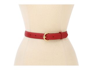 LAUREN by Ralph Lauren 1 Faux Stingray Belt w/ Equestrian Buckle Womens Belts (Red)