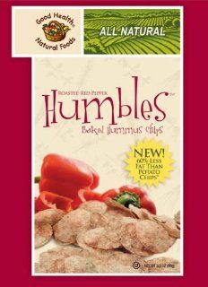 Good Health Humbles, Baked Hummus Chips, Roasted Red Pepper, 3.5 Ounce Bags (Pack of 12)  Grocery & Gourmet Food