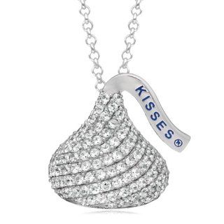 Hershey's Kisses Medium CZ Necklace in Sterling Silver Pendant Necklaces Jewelry