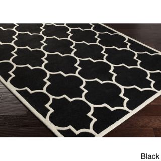 Hand tufted Crystal Moroccan Cambridge Wool Area Rug (76 X 96)