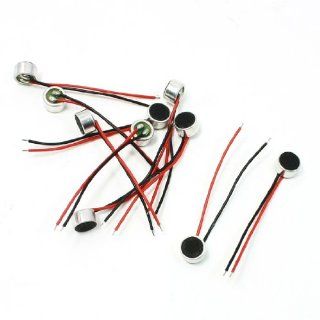 10 PCS 6mm x 3.5mm 2 Wire MIC Capsule Electret Condenser Microphone Computers & Accessories