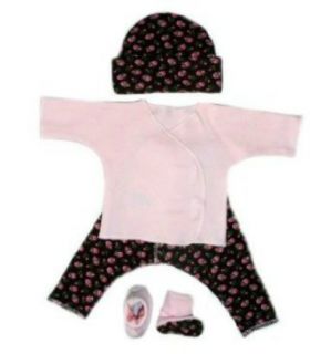 Brown and Dark Pink Flowers Clothing Set Infant And Toddler Pants Clothing Sets Clothing