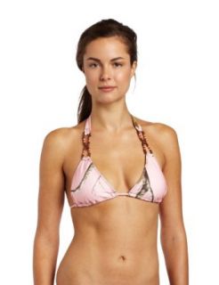 Realtree Women's Triangle Slider Bra, Pink, Small Clothing