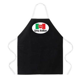 Attitude Apron Sexy Italian Apron, Black, One Size Fits Most   Kitchen Aprons