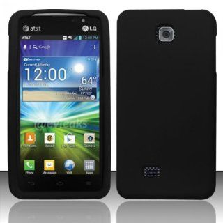 For LG Escape P870 (AT&T) Silicon Skin Case   Black SC Cell Phones & Accessories