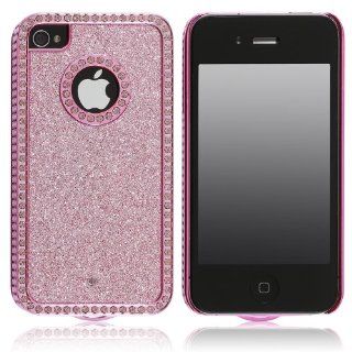 Chromo Inc.� iPhone 4/4S Luxury Pink Aluminum Chrome Rhinestone Bling Hard Case Cover Cell Phones & Accessories