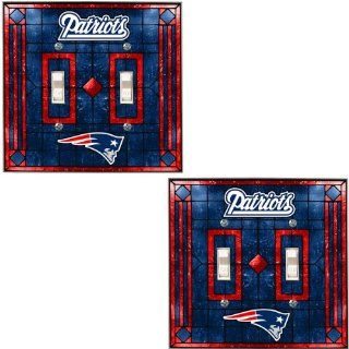 Memory Company New England Patriots Double Light Switch Cover   Set of 2  Sports & Outdoors