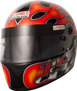 G Force 3025XLGBK Pro Vintage Black X Large SA10 Full Face Racing Helmet Automotive