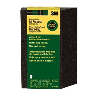 3M Detail Area and Angled Sanding Sponge, Medium, 4.875 Inch by 2.875 Inch by 1 Inch   Sanding Blocks  