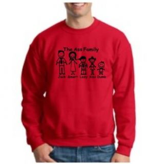 The ASS Family Funny CREWNECK Jack, Smart, Lazy, Kiss, Dumb Ass Humorous Sweatshirt Clothing